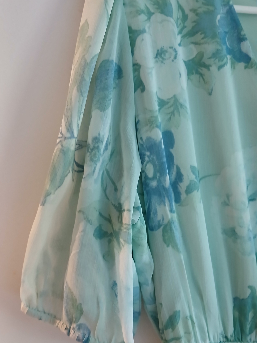 Light Aqua Floral Tiered Maxi Dress - Picture 2 of 6